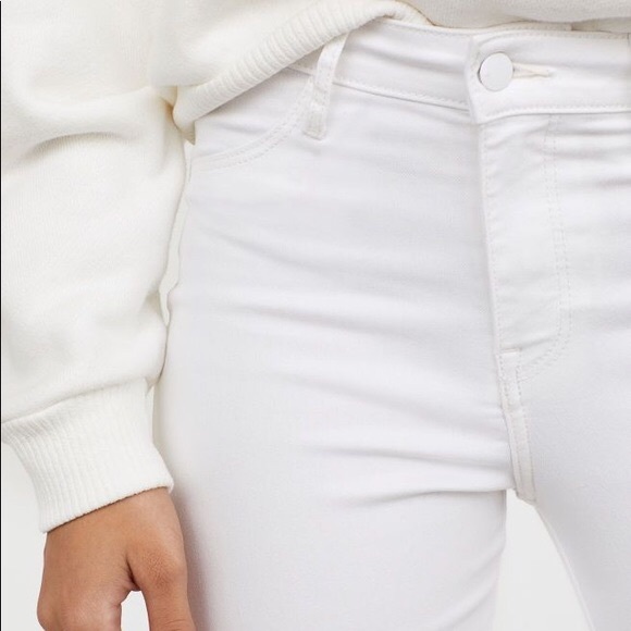 h & m white jeans